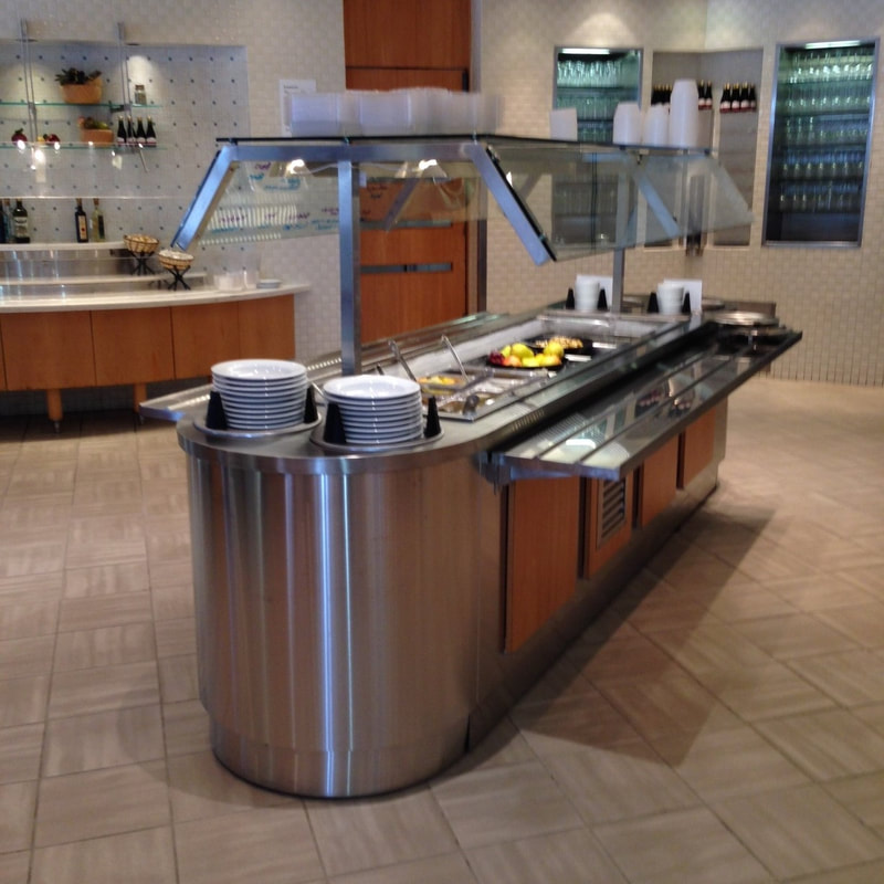 Stainless steel mobile buffet counter